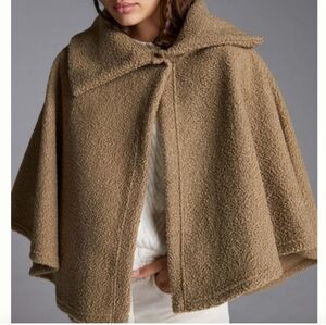 Anthropologie Sherpa Collared Cape